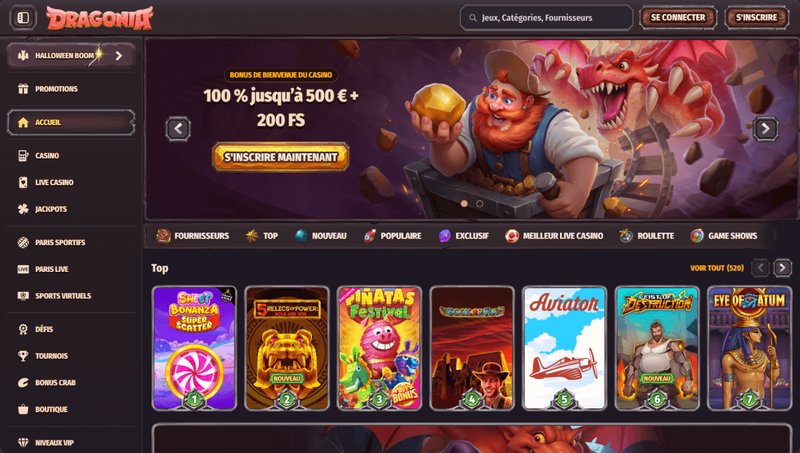 Découvrez les Avantages de Dragonia Casino en Ligne pour les Joueurs Français - aperçu